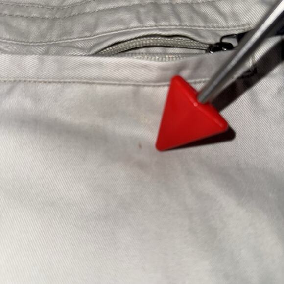 Vintage Y2K Bugle Boy Cargo Pants 30x30 Khaki Camo Wide Leg Patches Zip Pocket - Picture 12 of 12